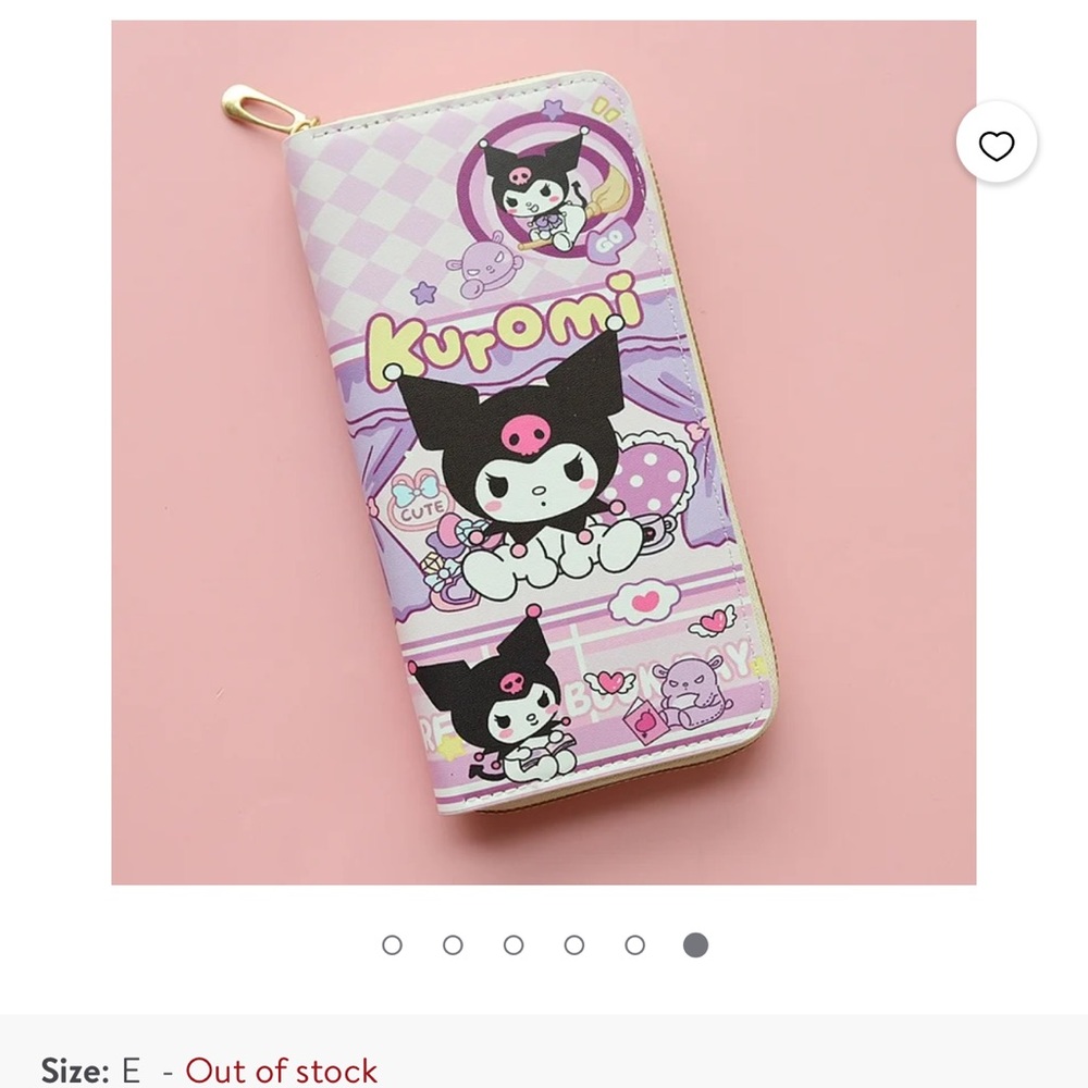 New no tag Sanrio Kawaii Kuromi Sanrio Kuromi Zip-Around Wallet – Classic Style